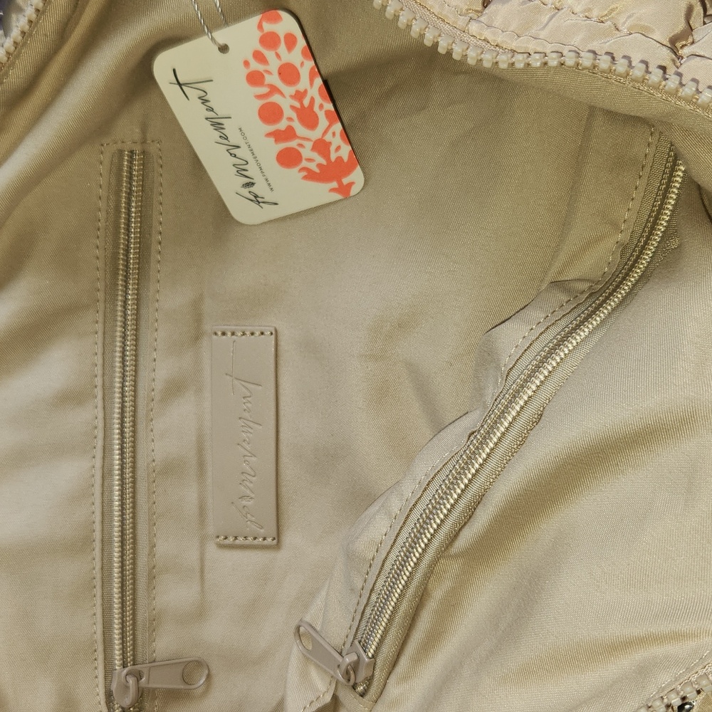 FP Movement Quilted Carryall Tote Off White Cream Shoulder Hobo Bag Free People - Picture 11 of 16
